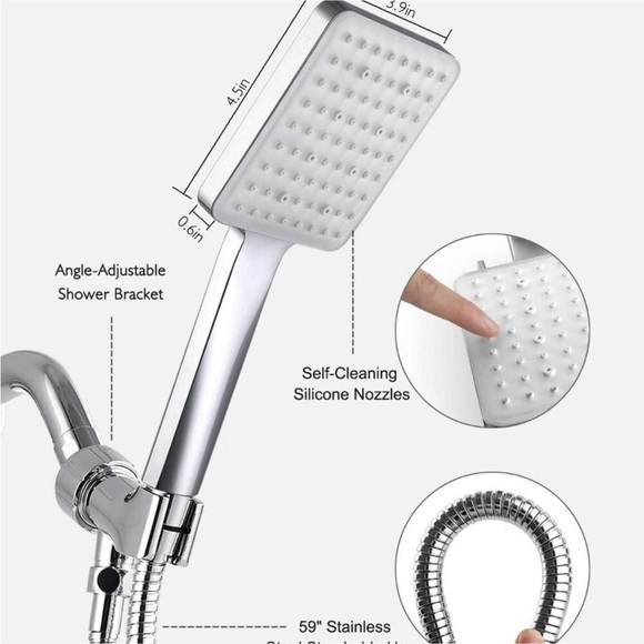 NEW GRICH Venus Shower Head with Handheld: 6 Spray Modes/Settings High Pressure - Picture 6 of 7